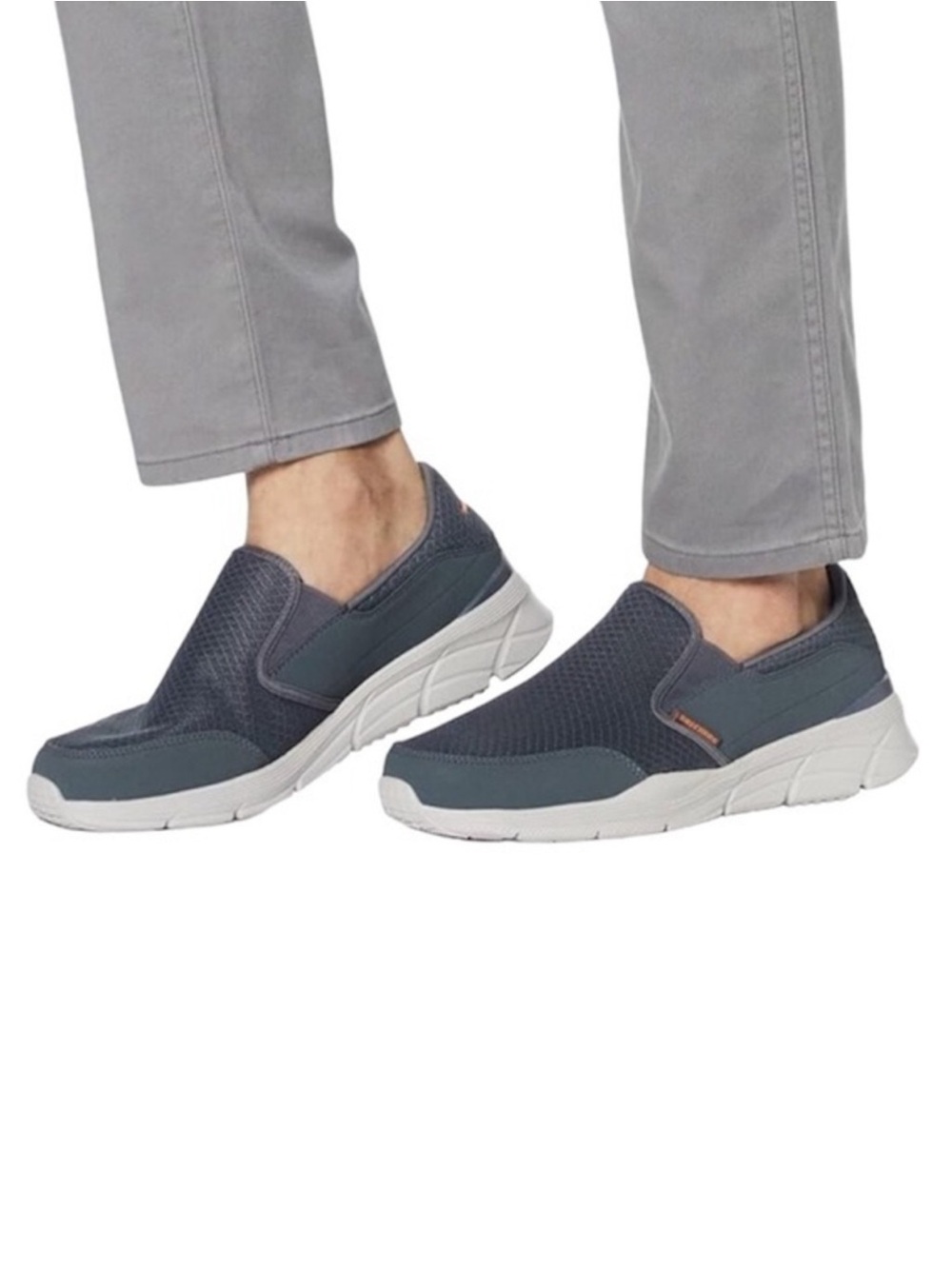 Skechers Men's Gray Charcoal Memory Foam Extra Wide Fit Slip-on Loafer 9.5